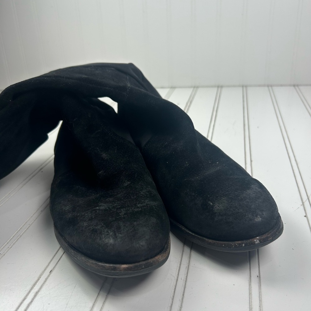 UGG Danae Suede Black Knee-High Tall Riding Women's Boots Size 8 - Picture 11 of 12